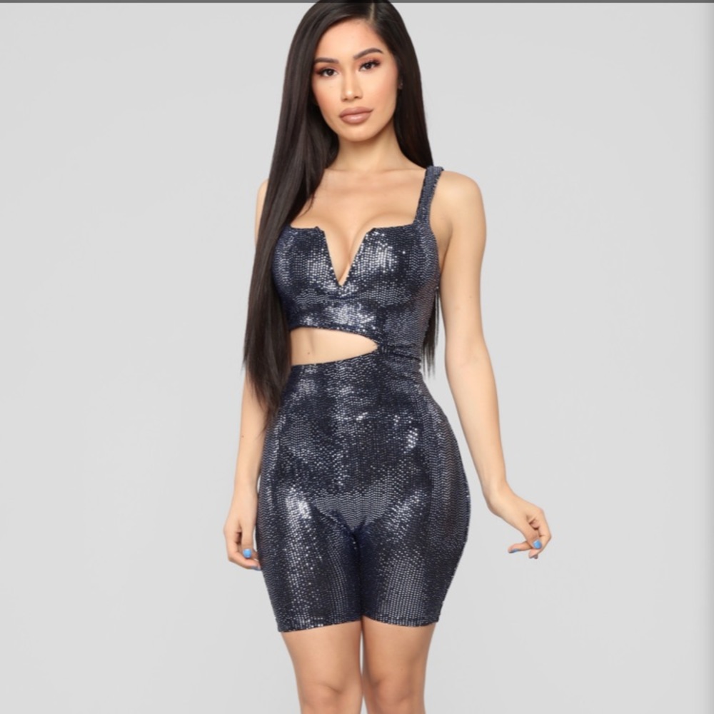 Fashion Nova Sequin Romper